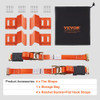 VEVOR Wheel Chock Tie Down Kit, 2" x 96" Tie Down Strap Kit, Heavy Duty Trailer 