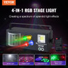 VEVOR Stage Lights, 4 in 1 RGB Party Lights, LED Pattern Strobe Light, Mixed Lig