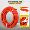 VEVOR 1000Ft PEX Tubing Pipe 1/2" PEX Tubing Oxygen Barrier Radiant Floor PEX Pipe Radiant Heat Floor Heating Plumbing Cold and Hot Water Tubing