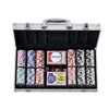 VEVOR Poker Chip Set, 300-Piece Poker Set, Complete Poker Playing Game Set with Aluminum Carrying Case, 11.5 Gram Casino Chips, Cards, Buttons and Dices, for Texas Hold'em, Blackjack, Gambling