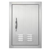 VEVOR BBQ Access Door, 14W x 20H Inch Single Outdoor Kitchen Door, Stainless Steel Flush Mount Door, Wall Vertical Door with Handle and vents, for BBQ Island, Grilling Station, Outside Cabinet