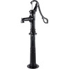 VEVOR Hand Water Pump w/ Stand 15.7 x 9.4 x 53.1 inch Pitcher Pump & 26 inch Pump Stand w/ Pre-set 1/2" Holes for Easy Installation Rustic Cast Iron Well Pump for Yard Garden Farm Irrigation Black