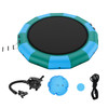 VEVOR Inflatable Water Bouncer, 15ft Recreational Water Trampoline, Portable Bounce Swim Platform with 3-Step Ladder & Electric Air Pump, Kids Adults Floating Rebounder for Pool, Lake, Water Sports