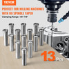 VEVOR 13 pcs Precision R8 Collet Set, 1/8'' - 7/8'', 45# Alloy Steel Mill Collet Chuck 0.0012"/30?m TIR with 13 Labeled Storage Boxes, for Milling Machine Drill Presses Boring Machine Machining Center