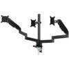 VEVOR Triple Monitor Mount, Supports 13"-27" Screens, Fully Adjustable Gas Spring Monitor Arm, Holds up to 20 lbs per Arm, Triple Monitor Stand with C-Clamp/Grommet Mounting Base, VESA Mount 75/100 mm
