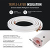 VEVOR 16FT Mini Split Line Set, 1/4" & 3/8" O.D Copper Pipes Tubing and Triple-Layer Insulation, for Air Conditioning or Heating Pump Equipment & HVAC with Rich Accessories (18ft Connection Cable)