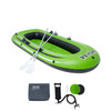 VEVOR Inflatable Boat, 3-Person Inflatable Fishing Boat, Strong PVC Portable Boat Raft Kayak, 45.6" Aluminum Oars, High-Output Pump, Fishing Rod Holders, and 2 Seats, 750 lb Capacity for Adults, Kids