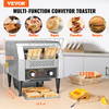 VEVOR Commercial Conveyor Toaster, 300 Slices/Hour Conveyor Belt Toaster, Heavy Duty Stainless Steel Commercial Toaster Oven, Electric Restaurant Commercial Toaster for Toast Bun, Bagel, Bread