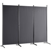 VEVOR Room Divider, 6.1 ft ?102x71inch?Room Dividers and Folding Privacy Screens (3-panel), Fabric Partition Room Dividers for Office, Bedroom, Dining Room, Study, Freestanding, Dark Gray