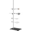 VEVOR Lab Stand Support, Laboratory Retort Support Stand 2 Sets, Steel Lab Stand 23.6" Rod and 8.3" x 5.5" Cast Iron Base, Includes Flask Clamps, Burette Clamps and Cross Clamps