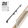 VEVOR Handrail Stair Railing, 7 ft, Wall Mount Handrails for Indoor Stairs, Thickened Aluminum Alloy Hand Rail with Installation Kit, 440 LBS Load Capacity Stairway Railing for Outdoor Stairs