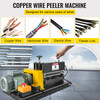 VEVOR Wire Stripping Machine 0.06" -1.5",Automatic or Hand-crank Wire Stripper Machine 11Holes & 10 Blades, Automatic Wire Stripping Tool Motor Rated Speed 1400Rpm,for Recycling Copper Wire