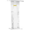 VEVOR Acrylic Podium 45" Tall Plexiglass Podium 26.8"x15" Table Acrylic Pulpits for Churches with 8 mm Thick Acrylic Board Acrylic Podiums and Lecterns Design for Lecture Recital Speech & Presentation