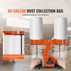 VEVOR 3HP Dust Collector with 2800 CFM Air Flow Bag Dust Collector 110V Portable Dust Collector 5 Micron Bag Filtration