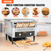 VEVOR Commercial Conveyor Toaster, 450 Slices/Hour Conveyor Belt Toaster, Heavy Duty Stainless Steel Commercial Toaster Oven, Electric Restaurant Commercial Toaster for Toast Bun, Bagel, Bread