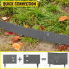 VEVOR Steel Lawn Edging, 5PCS Metal Landscape Edging, 5"x39" Garden Edging Border, Flexible Galvanized Steel Landscape Border, 16.25 ft Length Landscaping Metal Edging, Gray Lawn Edge for Garden Yard