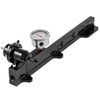 VEVOR 1/2" Fuel Bore Size Fuel Rail Kit 1/8th NPT B-Series Swapped Engines With Fuel Pressure Regulator Gauge 6AN Fitting for Fuel Rail-To-Fuel Line