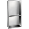 VEVOR Shower Niche Stainless Steel, 12'' x 24'' x 4'', Wall-inserted Niche Recessed, Easy to Install, Recessed Shower Shelf Modern and Elegant, Soap Niche Finish for Shower/Bathroom