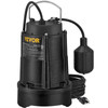 VEVOR Sump Pump, 1/2 HP 3960 GPH, Submersible Cast Iron Water Pump, 1-1/2" NPT Discharge With 33 ft Power Cord, Automatic Float Switch with Piggy-back Plug, for Indoor Basement Water Basin