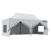 VEVOR 10x20 FT Pop up Canopy with Removable Sidewalls, Instant Canopies Portable Gazebo & Wheeled Bag, UV Resistant Waterproof, Enclosed Canopy Tent for Outdoor Events, Patio, Backyard, Party, Parking