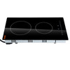 VEVOR Built in Electric Stove Top, 20 x 11.6 inch 2 Burners, 240V Glass Radiant Cooktop with Sensor Touch Control, Timer & Child Lock Included, 9 Power Levels for Simmer Steam Slow Cook Fry