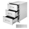 VEVOR Chest of Drawers 15.7x17.7x21.6 Inch Stainless Steel 201