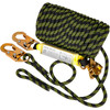 VEVOR Vertical Lifeline Assembly, 50 ft Fall Protection Rope, Polyester Roofing Rope, CE Compliant Fall Arrest Protection Equipment with Alloy Steel Rope Grab, Two Snap Hooks, Shock Absorber