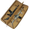 VEVOR Tactical Range Bag, 42 inch Tactical Double Firearm Bag, Soft Outdoor Tactical Case with Lockable Zipper, Portable Handle & Shoulder Strap, 3 Large Storage Pockets Tactical Range Case, Brown
