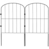 VEVOR Garden Fence, No Dig Fence 24in(H) x11ft(L) Animal Barrier Fence, Underground Decorative Garden Fencing with 2 Inch Spike Spacing, Metal Dog Fence for The Yard and Outdoor Patio, 10 Pack