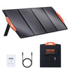 VEVOR Portable Monocrystalline Solar Panel, Monocrystallin120W Foldable e ETFE Solar Charger, 23% Efficiency Solar Panel with Type C, DC 18V, QC3.0 USB Port, IP67 Waterproof for Home, Off Grid, Hiking