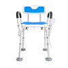 VEVOR Shower Chair Seat with Padded Arms and Back, Shower Stool with Suction Feet, Shower Chair for Inside Shower Bathtub, Adjustable Height Bench Bath Chair for Elderly Disabled, 400 lbs Capacity