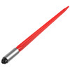 VEVOR Hay Spear 32" Bale Spear 1350 lbs Capacity, Bale Spike Quick Attach Square Hay Bale Spears 1.4" Wide, Red Coated Bale Forks, Bale Hay Spike with Hex Nut & Sleeve for Buckets Tractors Loaders