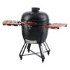 VEVOR 24" Ceramic Barbecue Grill Smoker Portable Round Outdoor Grill for Patio