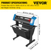 VEVOR Vinyl Cutter 34 Inch Vinyl Cutter Machine Semi-Automatic DIY Vinyl Printer Cutter Machine Manual Positioning Sign Cutting with Floor Stand Signmaster Software