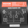 VEVOR 2 HP Pool Pump Motor, 56Y Frame, 230V (7.8 Amps) 3450 RPM, 60Hz, 1.3 Service Factor, 50?F/250V Capacitor, CCW Rotation Square Flange Replacement Motor