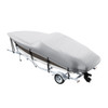 VEVOR Boat Cover, 17'-19' Trailerable Waterproof Boat Cover, 600D Marine Grade PU Oxford, with Motor Cover and Buckle Straps, for V-Hull, Tri-Hull, Runabout, Bass Boat, Fish Ski Boat, Grey
