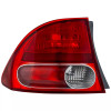 Tail Light For 2006-2008 Honda Civic Driver Side Outer Sedan Lens and Housing