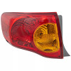 Tail Light Set For 2009-2010 Toyota Corolla Left Amber Clear Red Halogen