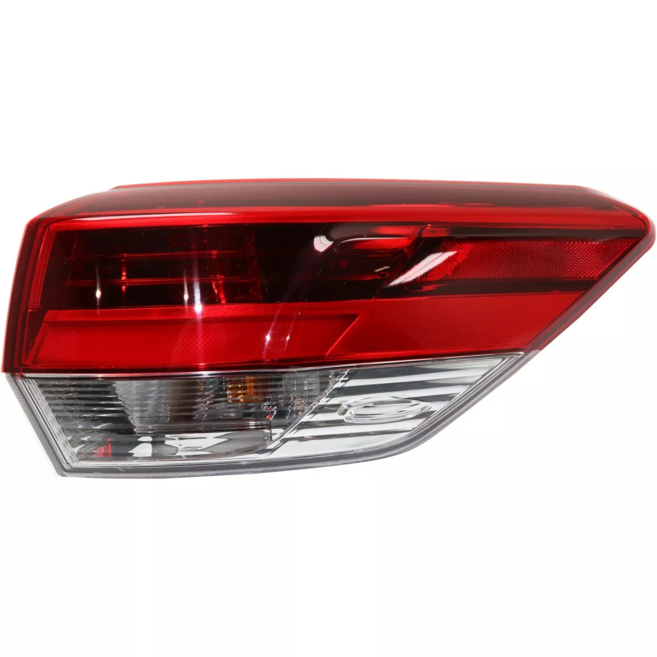Tail Light Set For 2017-2019 Toyota Highlander LH RH Outer Clear/Red LED CAPA