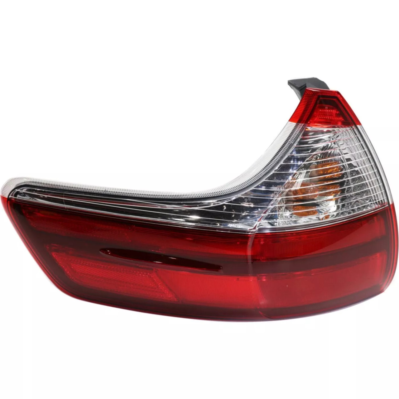 LED Tail Light Set For 2015 Toyota Sienna Outer Clear/Red Lens w/Bulbs 2Pcs CAPA