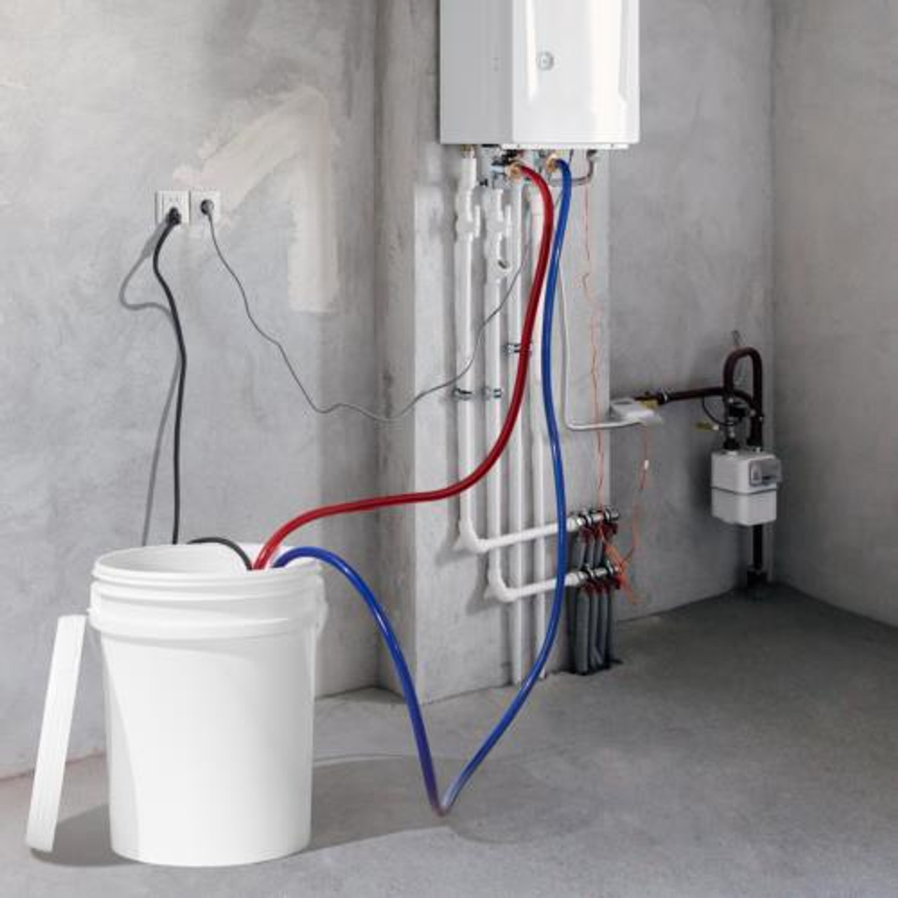 VEVOR Tankless Water Heater Flushing Kit, Includes Efficient Pump & 5 Gallon Pai