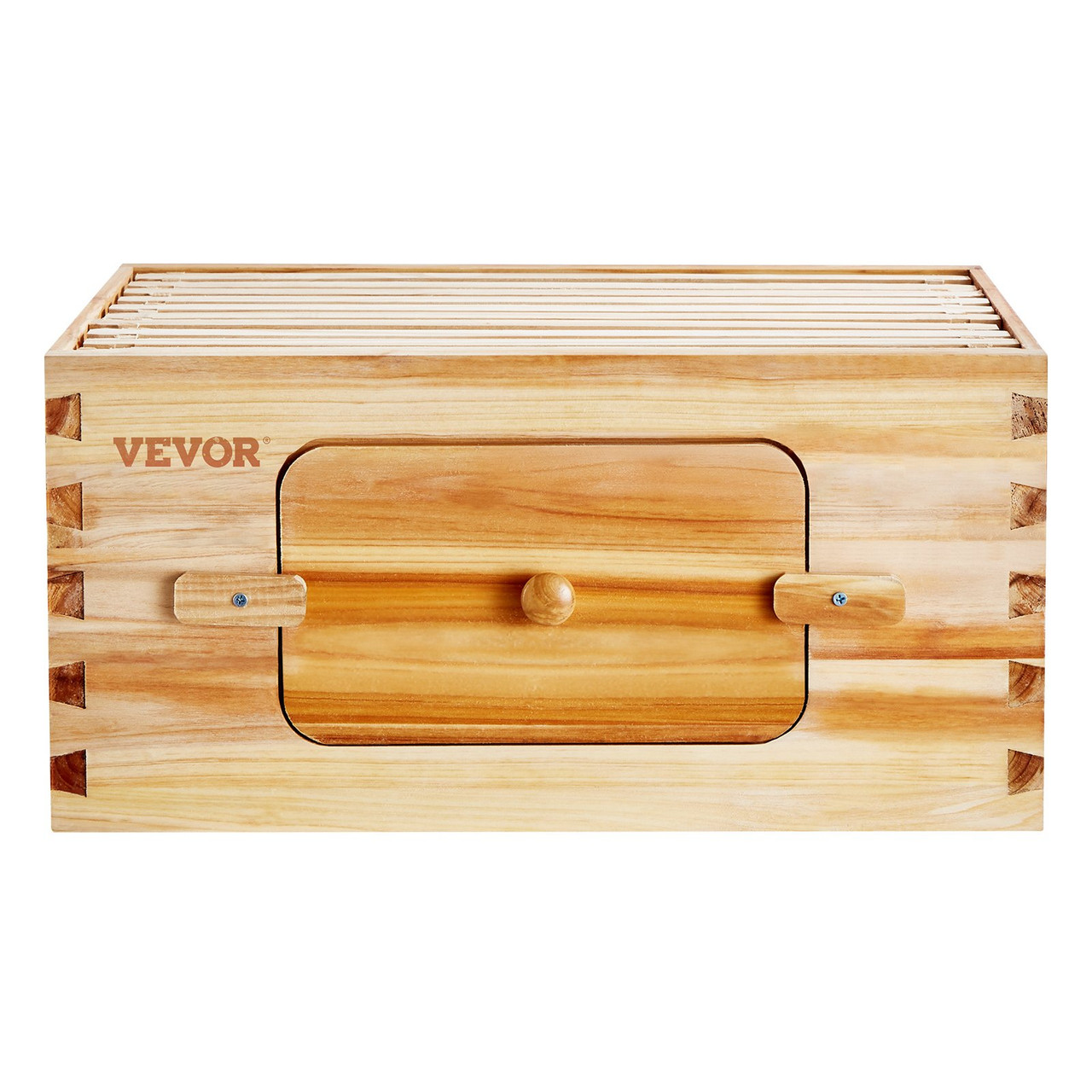 VEVOR Bee Hive Deep Box Starter Kit, 100% Beeswax Coated Natural Cedar Wood, Langstroth Beehive Kit with 10 Frames and Foundations, Transparent Acrylic Bee Windows for Beginners and Pro Beekeepers