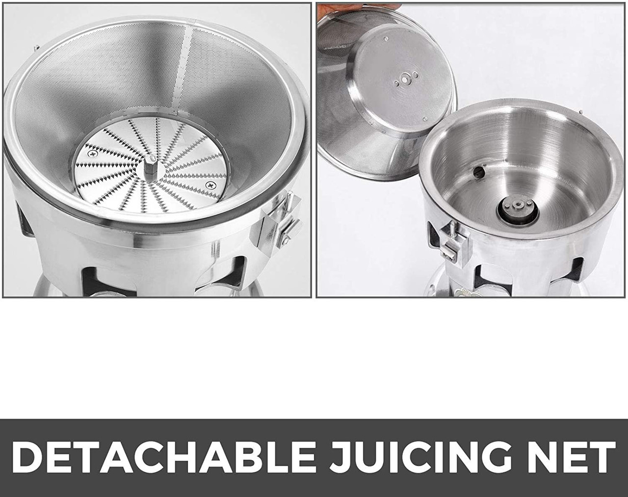 VEVOR Commercial Juice Extractor Heavy Duty Juicer Aluminum Casting and Stainless Steel Constructed Centrifugal Juice Extractor Juicing both Fruit and Vegetable