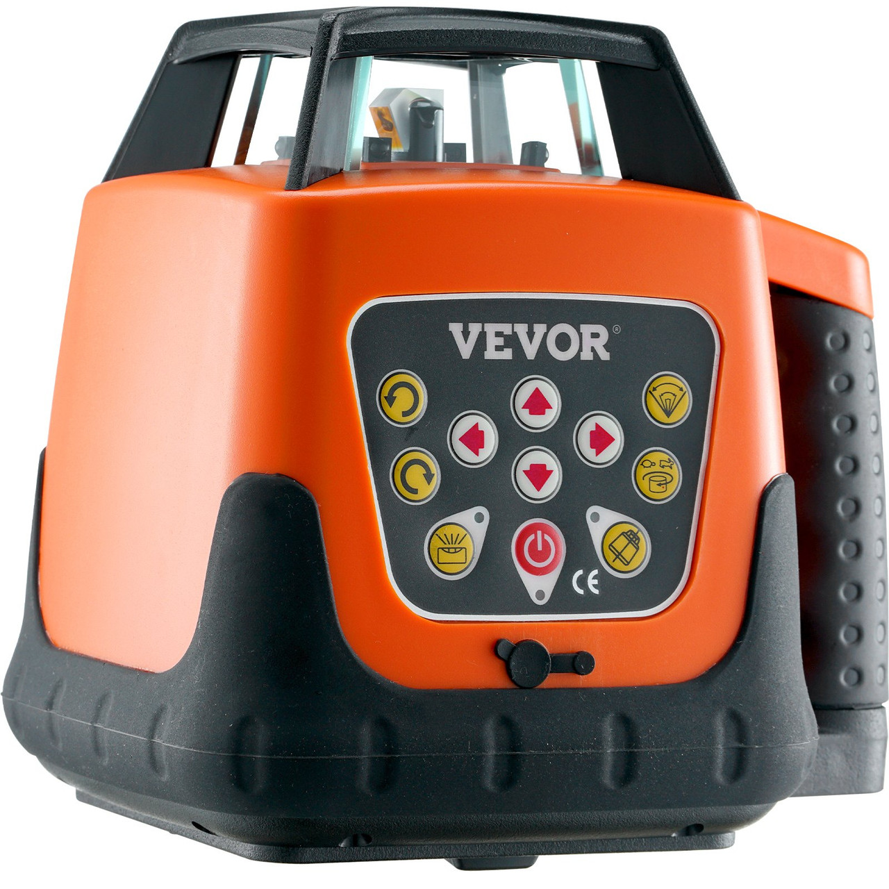 VEVOR Laser Level, 1650ft, 360 Degree Self Leveling Red Cross Line Laser, 5 Rotation Speeds & 4 Scanning Angles Adjustment, IP66 Waterproof Remote Control Manual Self-leveling Mode, Battery Included