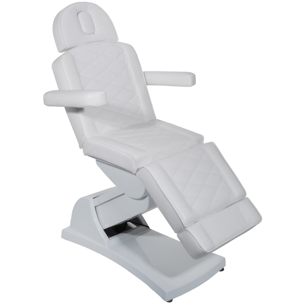 VEVOR 4 Motors Electric Facial Chair Full Electrical Massage Table Dental Bed Aesthetic Adjustable Reclining Chair for Podiatry Tattoo Spa Salon All Purpose Bed Chair ?4-Motor, White2?