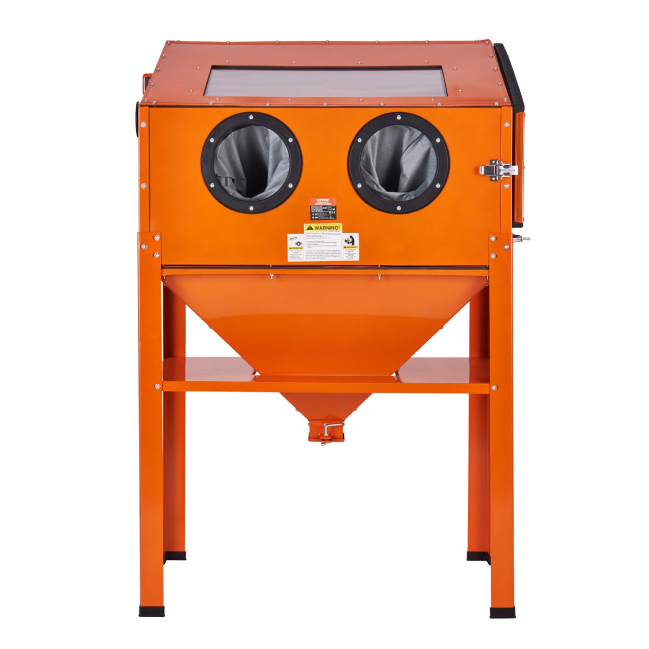 VEVOR 60 Gallon Sandblasting Cabinet, 40-120PSI Sand Blasting Cabinet with Stand, Heavy Duty Steel Sand Blaster with Blasting Gun & 4 Ceramic Nozzles for Paint, Stain, Rust Removal