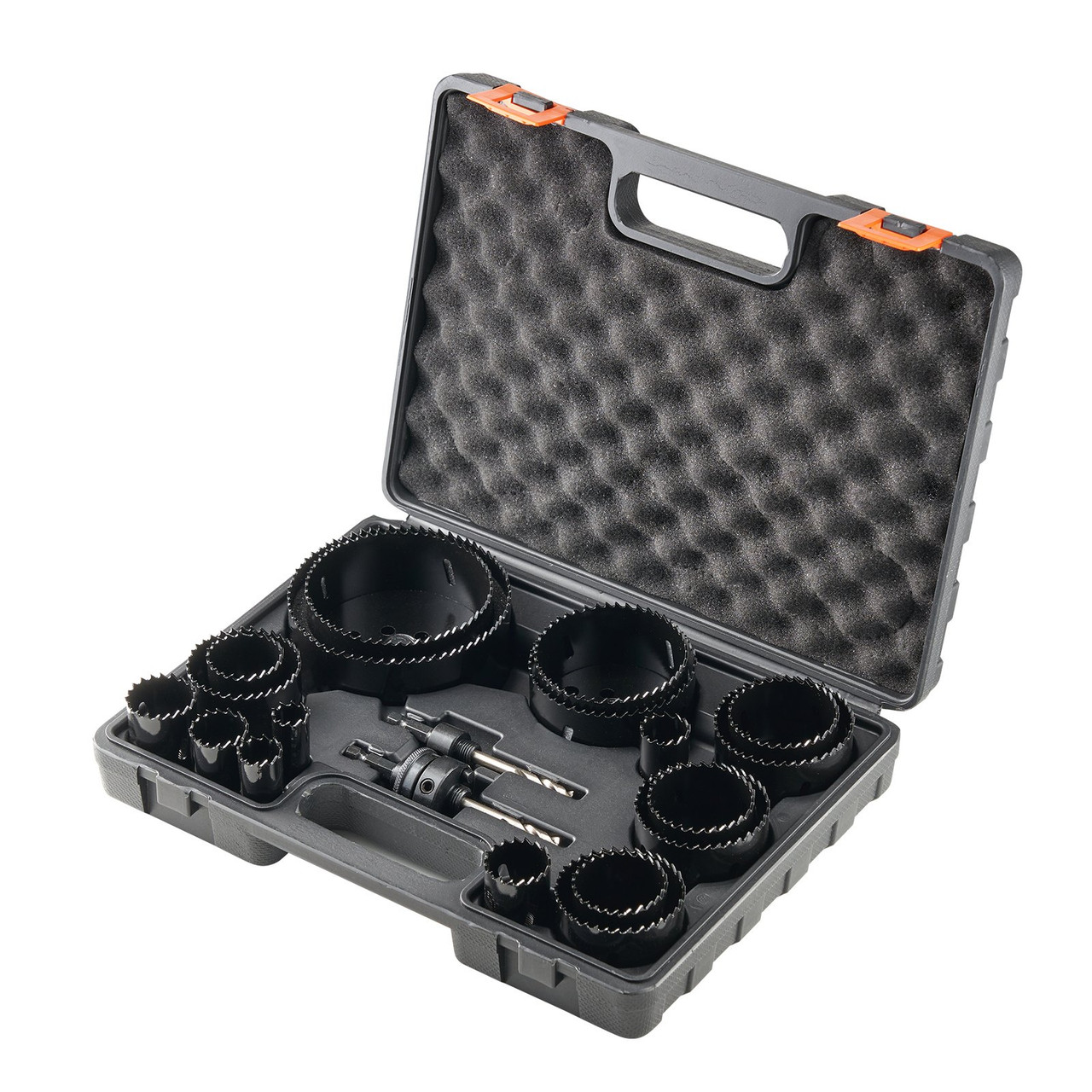 VEVOR Hole Saw Kit, 18 PCS Saw Blades, 6 Drill Bits, 1 Hex Wrench, General Purpose Size from 3/4" to 4-1/2", Bi Metal M42 Hole Saw Set with Carrying Case, Ideal for Wood Board, Plastic and Iron Plate