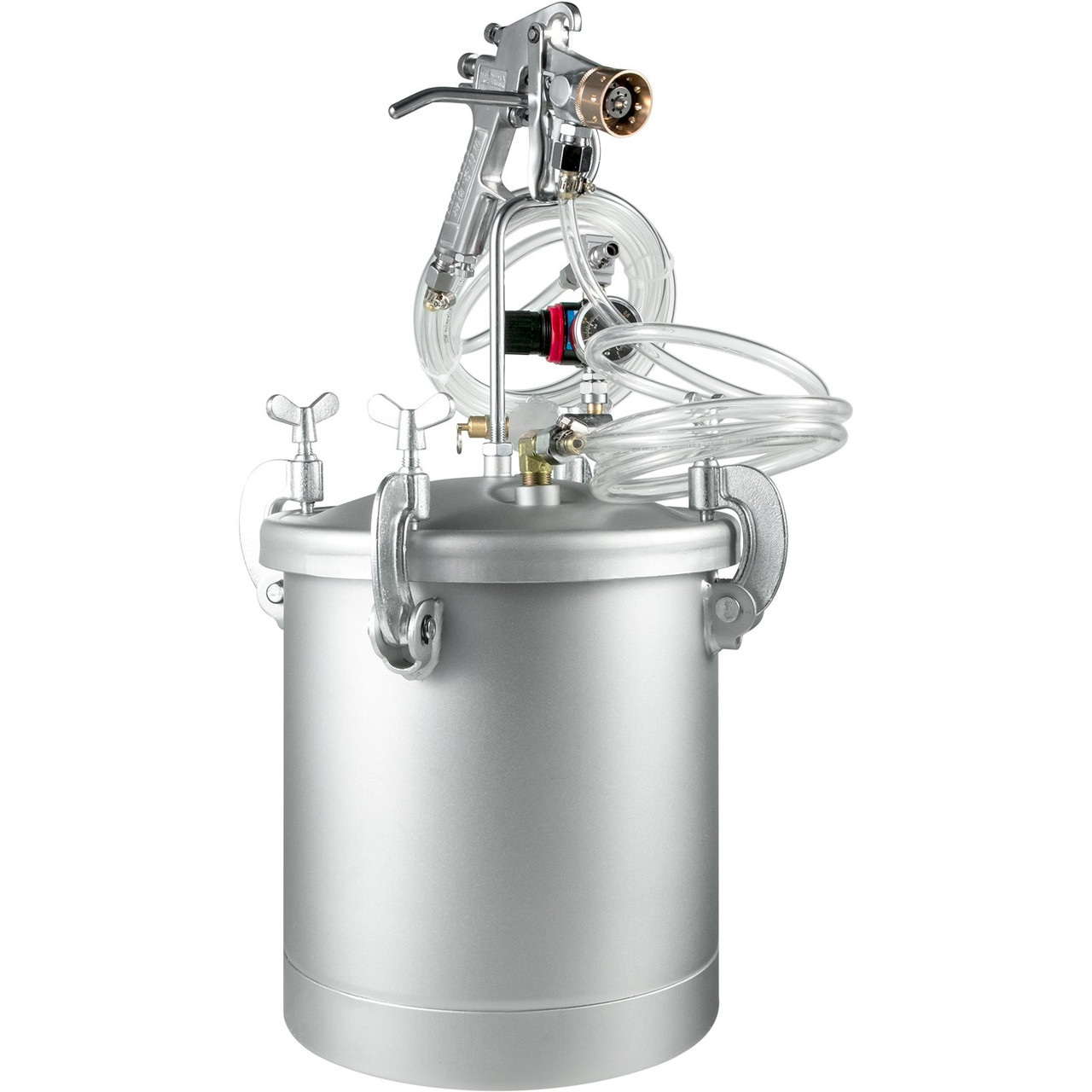 VEVOR Pressure Pot Tank 10L Pressure Pot Paint Sprayer 2.5 Gallon Paint Pressure Pot Stainless Paint Tank with 3.5mm Nozzle Spray Guns and Paint Hose (10L 3.5mm)