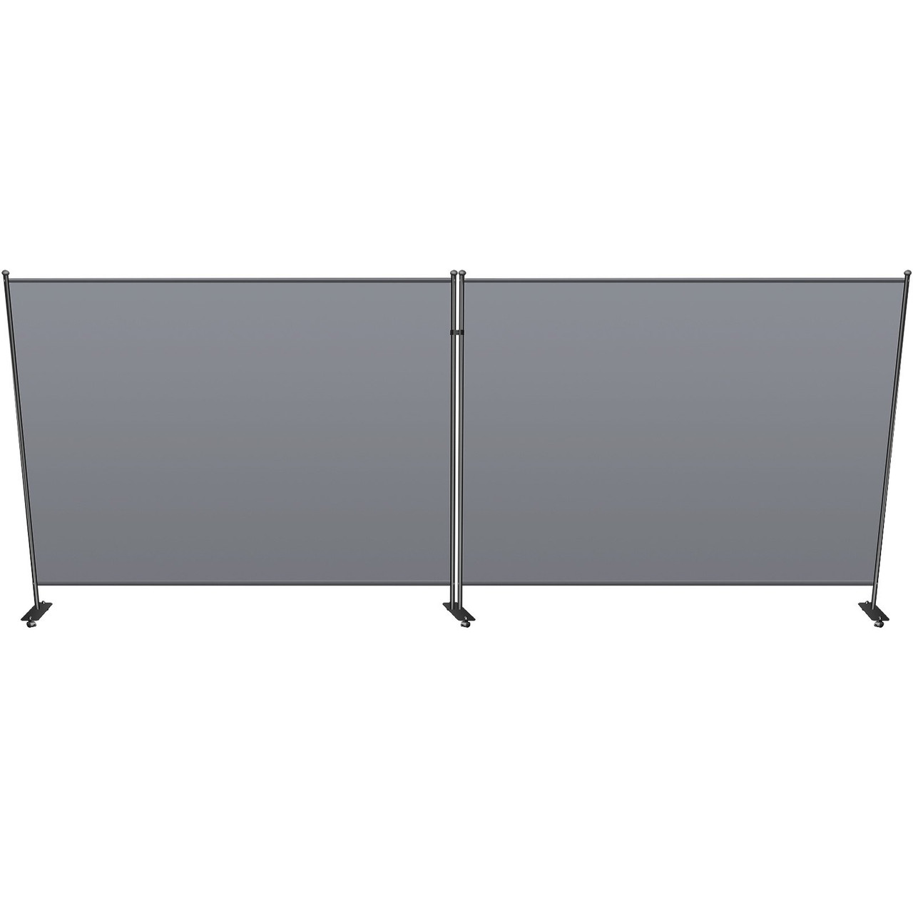 VEVOR Office Partition 142\" W x 14\"" D x 72\"" H Room Divider Wall 2-Panel Office Divider Folding Portable Office Walls Dividers with Non-See-Through Fabric Room Partition Gray for Room Office Restaur"