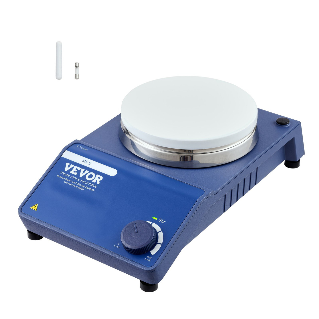 VEVOR Magnetic Stirrer, 0-1500 RPM Stir Plate with Adjustable Speed Knob, 20L Plate Stirrer Kit, Stir Bar Included